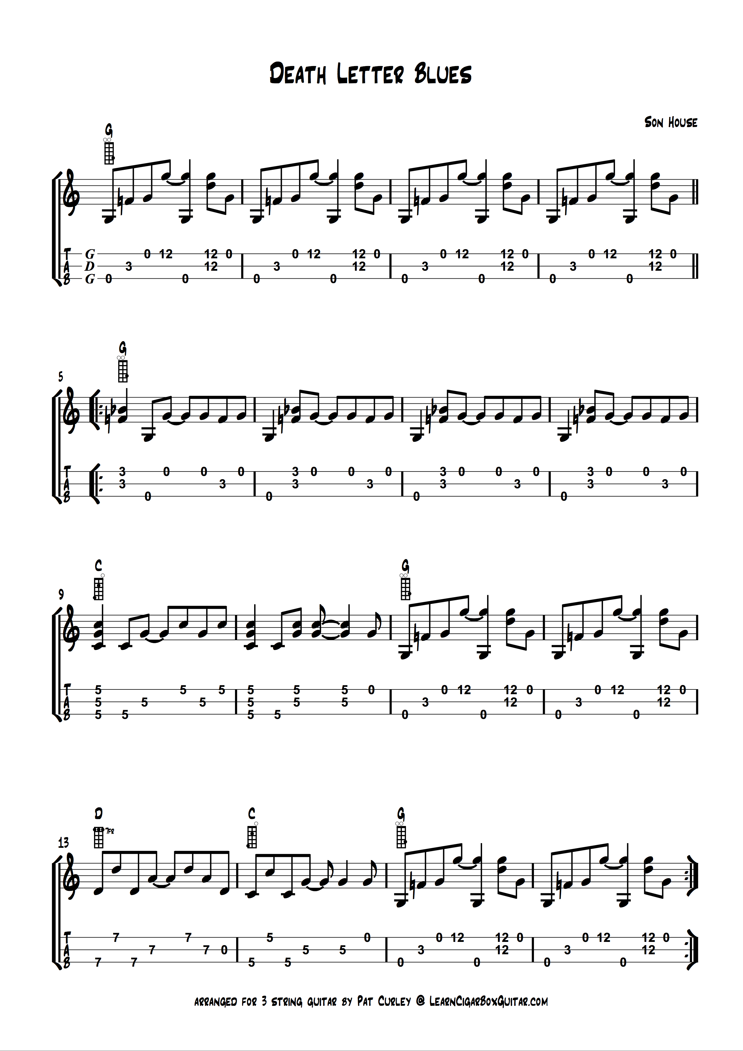 death letter blues learncigarboxguitar com death letter
